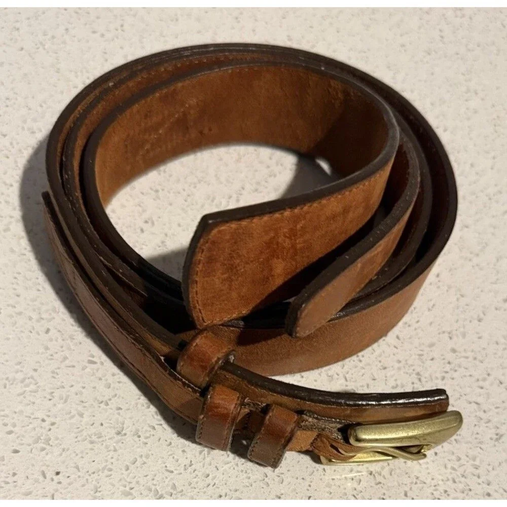 Brown Cow Leather Belt Cabela’s Brand Unisex Size42 Excellent Condition
